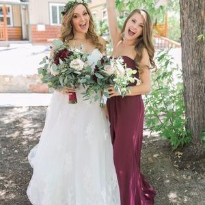 Wine colored formal gown